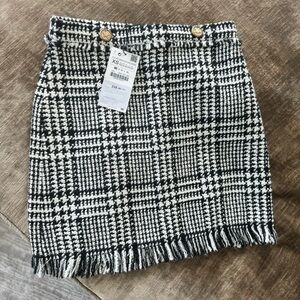 NWT Zara Houndstooth Skirt